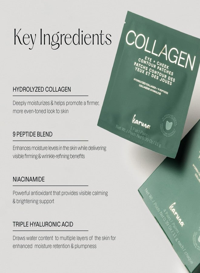 Karuna Skin - Collagen Hydrogel Eye & Cheek Mask, 2-Piece Hydrating & Rejuvenating Patches, Age-Defying, Deeply Moisturizing, Targets Fine Lines & Puffiness, 1 Pack - Image 2